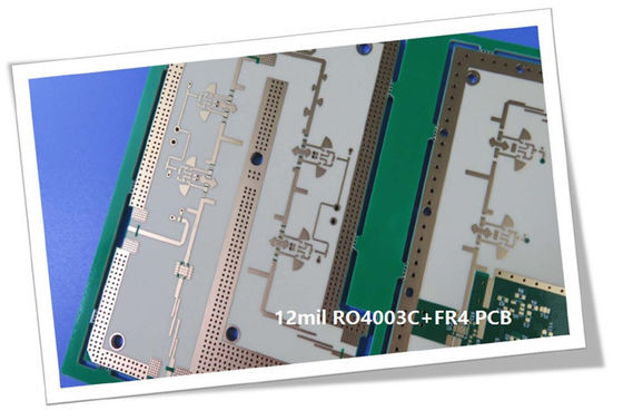 12 Milligramm Hybrid-PCB RO4003C mit hohem Tg 170 °C FR-4 Impedanz-gesteuerte Schaltung