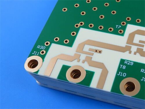 Mehrschicht-PCB RO4003C 1.155mm Grün Lötmaske Weiß Seidenwand