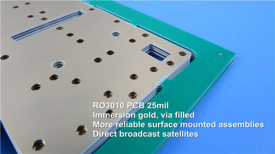 Rogers RO3010 Hochfrequenz-Beschichtungs-Immersions-Silber PWBs 50mil