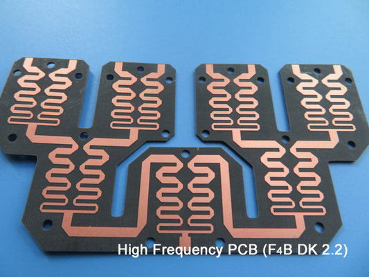 PTFE High Frequency PCB On DK2.2 Dual Layer Cheap RF PTFE PCB for Couplers