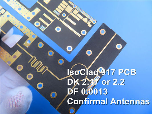 Doppelseitige PCB 31mil IsoClad 917 HF-Schaltplatte ENIG Oberfläche