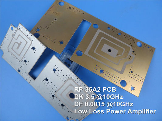 5 Millimeter RF-35A2 doppelseitige PCB-Immersion Silber ohne Lötmaske