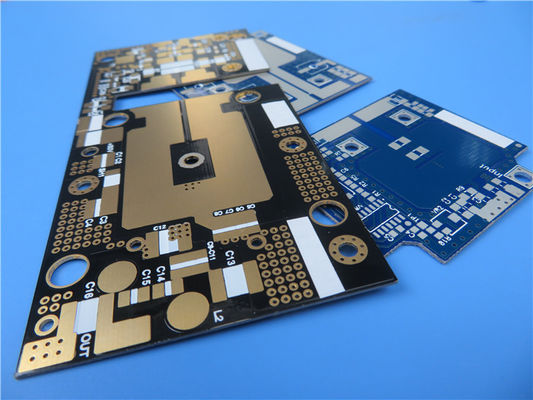 60 Millimeter RF-35 Radiofrequenz-PCB doppelseitige HASL weiße Seidenwand
