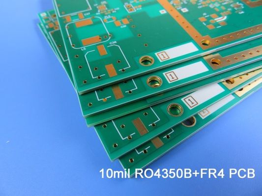 4 Schicht hybrides PWB-Brett errichtet auf Rogers 10mil RO4350B und FR-4