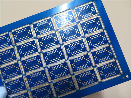 Multilayer PCB  Blue Solder Mask Copper 35um Circuit Board With Edge Castellated Plating