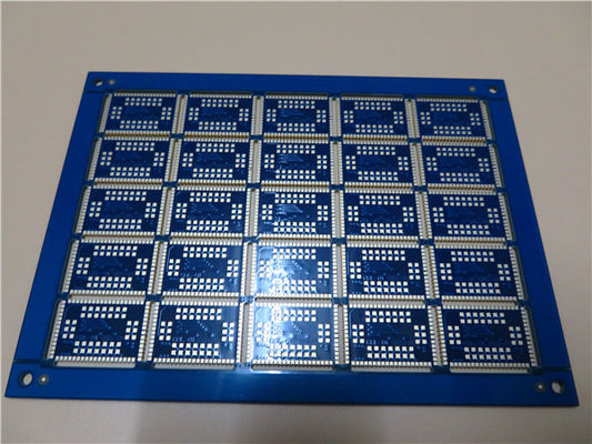 Multilayer PCB  Blue Solder Mask Copper 35um Circuit Board With Edge Castellated Plating