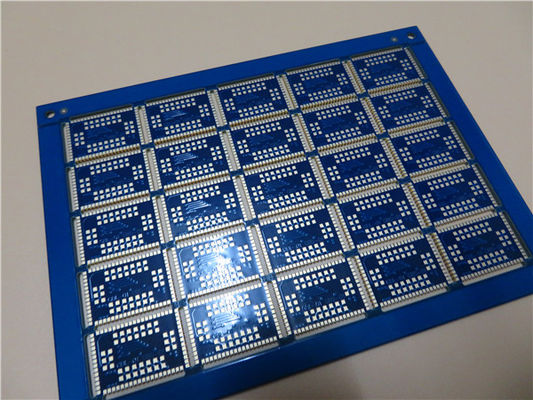 Multilayer PCB  Blue Solder Mask Copper 35um Circuit Board With Edge Castellated Plating