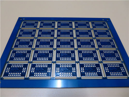 Multilayer PCB  Blue Solder Mask Copper 35um Circuit Board With Edge Castellated Plating