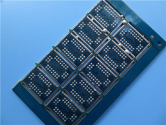 Multilayer PCB  Blue Solder Mask Copper 35um Circuit Board With Edge Castellated Plating