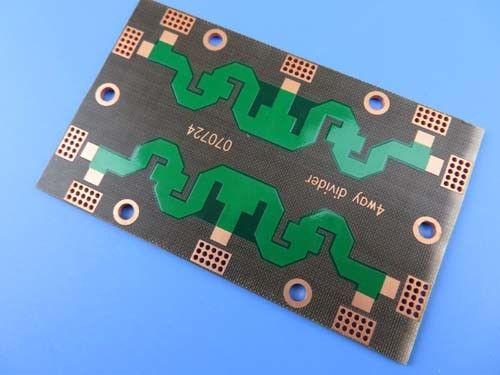 Doppeltes DK2.65 PTFE versah mit OSP und grüner Maske für Kombinatoren hohe Frequancy-Leiterplatte mit Seiten