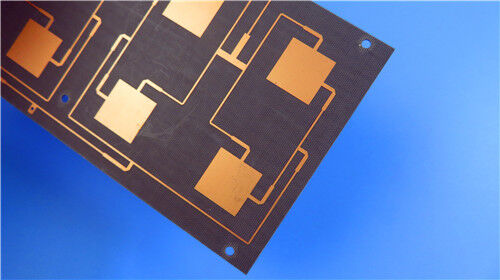 2-Schicht F4BME220 PCB 0,1 mm Ultra-Dünn mit Grüner Lötmaske Immersionsgold