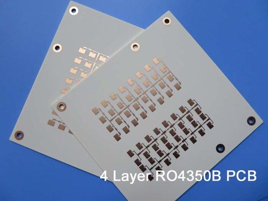 RO4350B 4 überlagert 0.8mm mehrschichtige Leiterplatte mit weißem Silkscreen