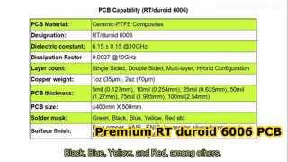 RT duroid 6006 Platine